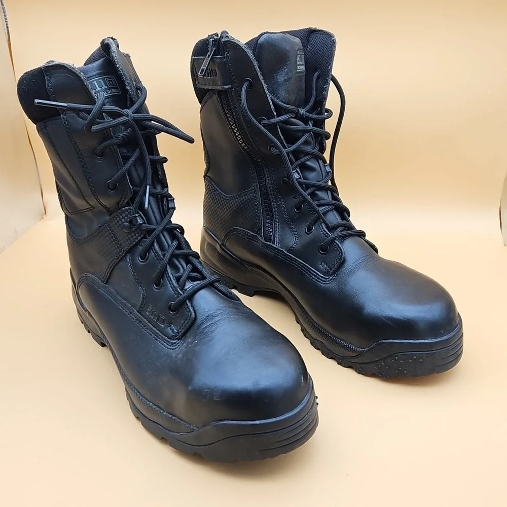 5.11 Tactical Boots ATAC 8" Station Composite Toe Men's Size 13 Black Shoes - Picture 1 of 11